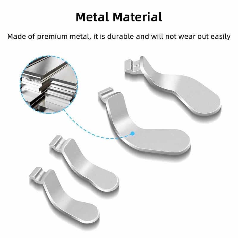 Mcbazel Metal Stainless Steel Paddles Trigger for Xbox Elite/Elite 2, Replacement Parts Accessories Metal Paddles Compatible with Xbox Elite/Elite 2 Controller - 4 Pcs (Silver) - Image 4